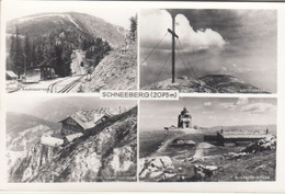 C2760) SCHNEEBERG - 2075m - Tolle S/W Mehrbild AK Mit Anton Baumgartner Bahn - Elisabeth Kirche Usw. - Schneeberggebiet