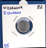 NICARAGUA - 5 Centavos 1987 -  See Photos -  Km 55 - Nicaragua