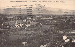 CPA FRANCE - 84 - ORANGE - Vue Générale - Les Dentelles Baums - Le Mont Ventoux - Orange