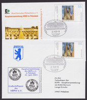 USo 45, 2 Umschläge, Versch. Zudrucke "Postsdam", Kleine Auflage, Pass. SSt. - Sobres - Usados