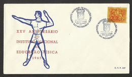 Portugal Cachet Commémoratif Université Education Physique  Cruz Quebrada 1965 Event Pmk Physical Education College - Postal Logo & Postmarks