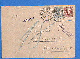 Allemagne Bizone 1947 Lettre Gebühr Bezahlt De Stuttgart (G12800) - Otros & Sin Clasificación