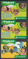 France,Prepaid, FT, "le Ticket De Téléphone" Lot Of 3 Cards. - Tickets FT