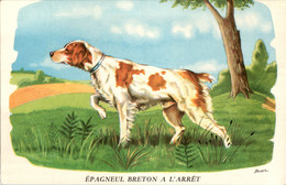 P. Horber Papier Publicitaire Produit Pharmaceutique Biolactyl Epagneul Breton A L'Arrêt 犬 Dog 狗 Chien Cane Perro TB.E - Advertising