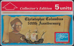 Gibraltar L&G - 16 Christopher Columbus 500th Anniversary - 5 Units - 207 A - Mint - Gibilterra