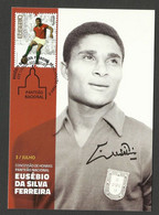 Portugal Carte Maximum 2015 Eusébio Au Panthéon Football Coupe Du Monde 1966 SLB Benfica Maxicard Soccer World Cup - 1966 – Engeland