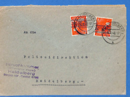 Allemagne Bizone 1948 Lettre De Heidelberg (G12839) - Andere & Zonder Classificatie