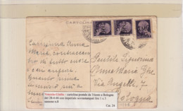 VENEZIA-GIULIA  CARTOLINA POSTALE  DA TRIESTE PER BOLOGNA DEL 28-4-46 CON IMP. LIRE 1 X 3 - Marcofilie