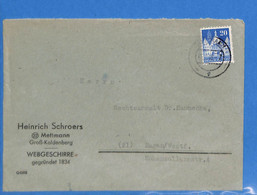 Allemagne Bizone 1948 Lettre De Mettmann (G12846) - Andere & Zonder Classificatie