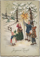 Joyeux Noël - CPA - Enfants, étoile Dorée - Edition PZB - Autres & Non Classés