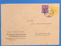 Allemagne Bizone 1946 Lettre De Wuppertal (G12856) - Andere & Zonder Classificatie