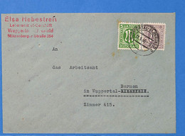 Allemagne Bizone 1946 Lettre De Wuppertal (G12865) - Andere & Zonder Classificatie