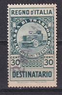 REGNO D'ITALIA - TASSA DI TRASPORTO DA CENTESIMI 30 ANNULLATA COMMITTENTE - Revenue Stamps