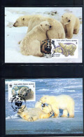 Russie. Lot De 4 Cartes Maximum. WWF. Ours Blanc. 987 - Cartoline Maximum