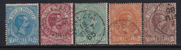 1884/86 - Umberto Pacchi Postali Serie Di 5 Valori Usata F.Ray  - Sassone 2/6 - Paquetes Postales