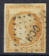 FRANCE Colonies Générales 1871: Le Y&T 13, TB Sup. Obl. "CCH" (Cochinchine) Et CAD Octogonal Bleu "SUEZ", Léger Pelurage - Cérès