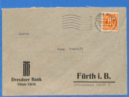Allemagne Bizone 1945 Lettre De Furth (G12879) - Autres & Non Classés