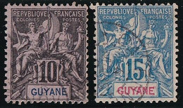 Guyane N°34/35 - Oblitéré - TB - Gebraucht