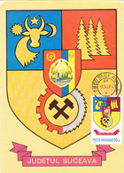 W8020-SUCEAVA COUNTY COAT OF ARMS, MAXIMUM CARD, 1979, ROMANIA - Otros & Sin Clasificación