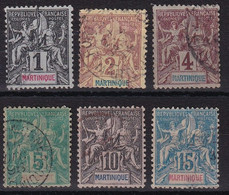 Martinique N°31/36 - Oblitéré - TB - Used Stamps