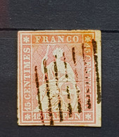 01 - 23  // Schweiz - Suisse N°22 B  - Fils De Soie Vert  -  Cote : 140 FCH - Gebraucht