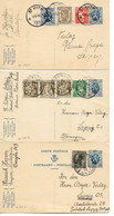 REF1 / Entier CP (3) 109 Trilingue + TP Obl. St.Vith -*Dolhain Limbourg - Eupen 1935-1936 > Leipzig - Cartes Postales 1934-1951