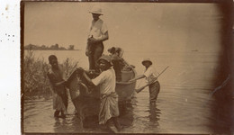 CONGO BRAZZAVILLE " RETOUR DE CHASSE SUR LE CONGO EN 1925  " CARTE PHOTO - Autres & Non Classés