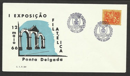 Portugal Cachet Commémoratif  Expo Philatelique Ponta Delgada Açores 1966 Event Postmark Philatelic Expo Azores - Flammes & Oblitérations