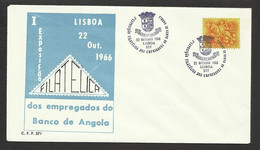 Portugal Cachet Commémoratif  Expo Philatelique Banco De Angola Banque 1966 Event Postmark Philatelic Expo Angola Bank - Flammes & Oblitérations