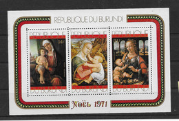 Burundi 1971 Madonna Block 53 ** - Unused Stamps