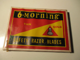 RARE! 1963 INDIA CALCUTTA HARBANS LAL MALHOTRA , 6 MORNING RAZOR BLADES PACK OF 10X10 NEVER OPENED - Lames De Rasoir