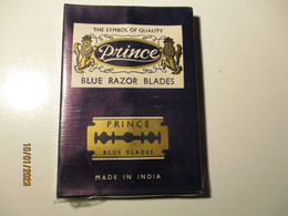 RARE! 1963 INDIA PRINCE BLUE  RAZOR BLADES PACK OF 10X10 NEVER OPENED - Lames De Rasoir