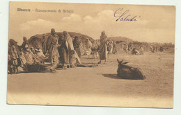 MISURATA - ACCAMPAMENTO DI BEDUINI - TIMBRO R.POSTE COMANDO 52o BATT.NE BERSAGLIERI 1915  - VIAGGIATA FP - Libya