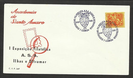 Portugal Cachet Commémoratif  Expo Philatelique Academia Santo Amaro Alcântara Lisboa 1966 Event Postmark Stamp Expo - Postal Logo & Postmarks