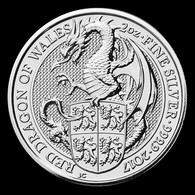 2017 - £5 - 2 Oz Silver - Queen's Beasts Red Dragon Of Wales - BU - Sammlungen