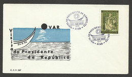 Portugal Cachet Commémoratif  Visite Présidentielle Ovar 1966 Event Postmark Presidential Visit - Postal Logo & Postmarks