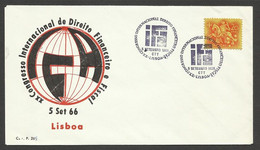 Portugal Cachet Commémoratif  Congrès Droit Fiscal Et Financier Lisbonne 1966 Event Pmk Congress Financial And Tax Law - Flammes & Oblitérations