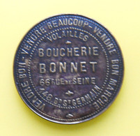 Jeton Publicitaire Boucherie Bonnet Gros Module Laiton Fourré - Monétaires / De Nécessité