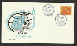 Portugal Cachet Commémoratif  Expo Boîtes Allumettes 1966 Porto Event Pmk Matches Matchbook Expo - Flammes & Oblitérations