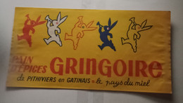 Chapeau Papier Biscuits Gringoire De Pithiviers En Gatinais Le Pays Du Miel Lapin Rabbit ウサギ Coniglio 兔子 Alimentaire B.E - Advertising