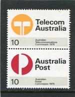 AUSTRALIA - 1975  AUSTRALIAN POSTAL AND COMMUNICATIONS COMMISSION PAIR  MINT NH - Mint Stamps