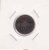 Germany 2 Pfennige - Friedrich August II 1850 Km#1157 - Taler Et Doppeltaler