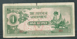 MYANMAR , The Japanese Government , ( 1942 ) , 1 One Rupee   Bd - Laura 8607 - Myanmar