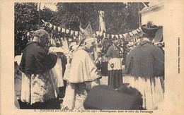 Fresnay Sur Sarthe      72         Juillet 1911 Monseigneur Dans La Cour Du Patronage              (voir Scan) - Altri & Non Classificati