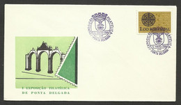 Portugal Cachet Commémoratif  Expo Philatelique Ponta Delgada Açores 1966 Event Postmark Philatelic Expo Azores - Flammes & Oblitérations