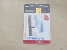 Macedonia-(MK-PTT-0007A)Mobimak Instructions (27)(4/97)(100units)(00490861)-tirage-187.000-used Card+1card Prepiad Free - Macédoine Du Nord