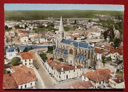 CPSM Grand Format - En Avion Au Dessus De...   Tartas  -(Landes ) L'église Et Vue Générale - Tartas