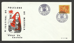 Portugal Cachet Commémoratif Danse Folklorique 1967 Meadela Viana Do Castelo Event Postmark Folk Dance - Postal Logo & Postmarks