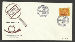 Portugal Cachet Commémoratif Fêtes Notre Dame Du Amparo 1967 Mirandela Event Postmark - Flammes & Oblitérations