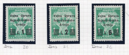 1947 - AMMINISTRAZIONE  MILITARE JUGOSLAVA - Unif: 20+22 -  NH -  (W028.....) - Occ. Yougoslave: Trieste